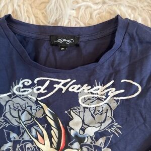 Ed Hardy Navy Graphic Tee